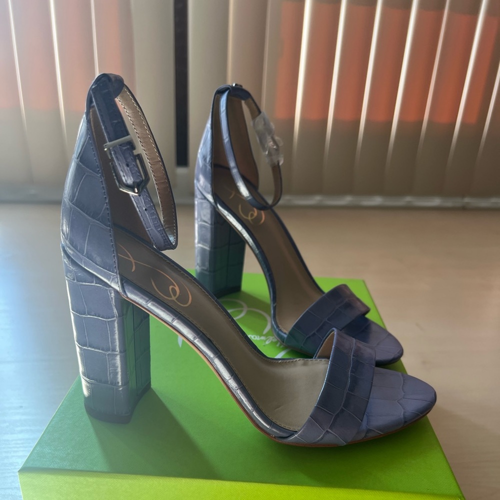 Sam Edelman Violet Croc Yaro Heels